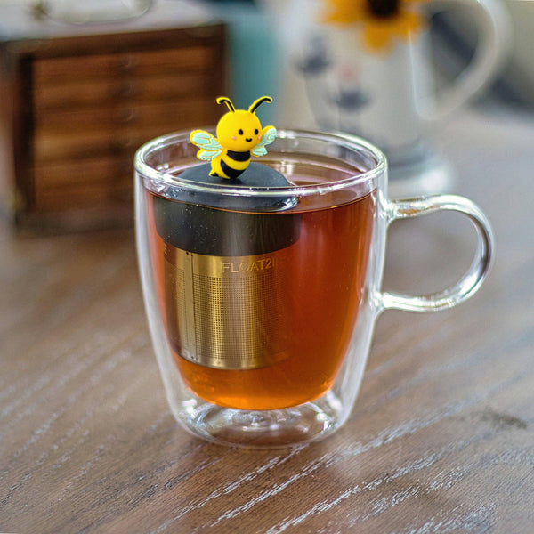 Bumble Bee | Floating Tea Infuser | Black Base | Yellow