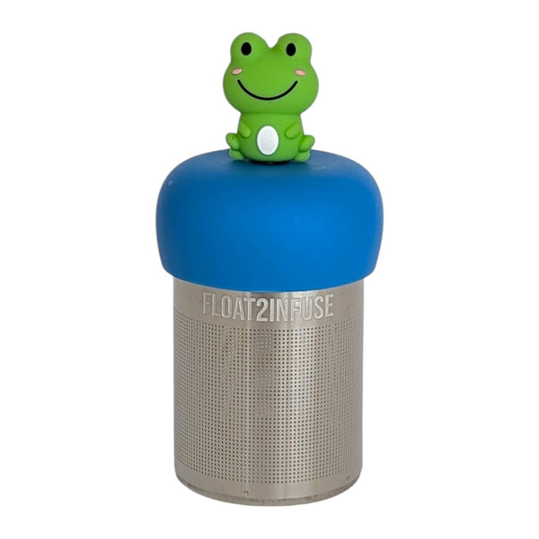 Cute Frog | Floating Tea Infuser I Blue Base | Green Frog