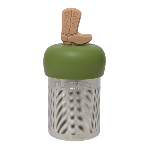 Beige Cowboy Boot | Floating Tea Infuser | Green Base | Boot