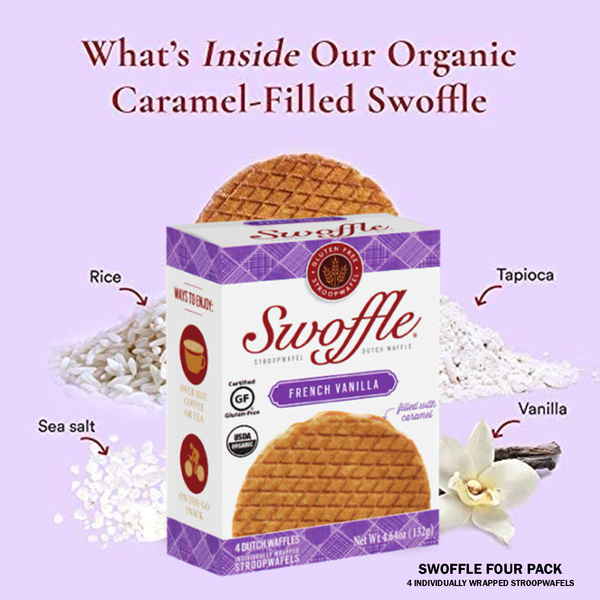 Swoffle French Vanilla Waffle Cookies 4 Pack Box