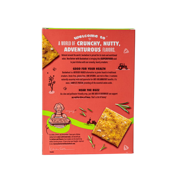 Rosemary & Herbs Crackers, gluten-free, case of 6
