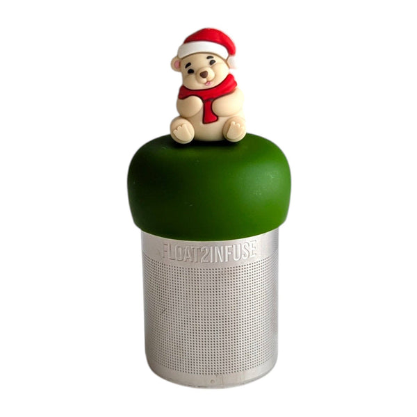 Santa Polar Bear | Floating Tea Infuser | Green Base | Cream