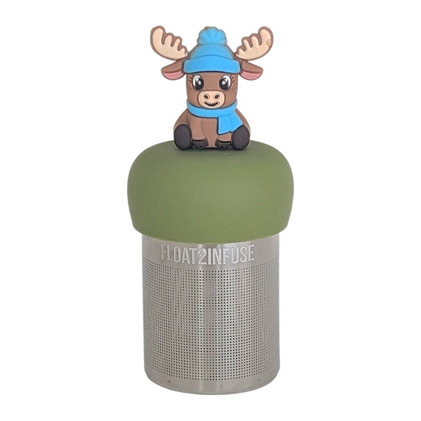 Blue Hat Reindeer Shirt | Floating Tea Infuser | Green Base