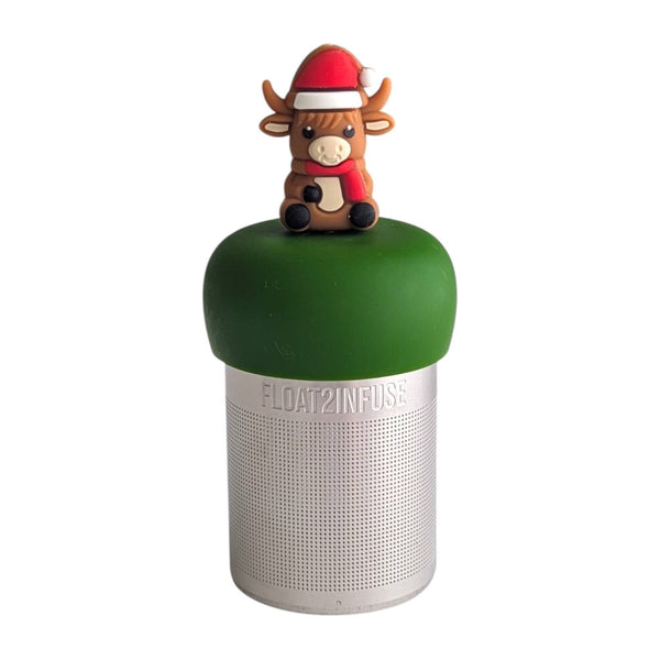 Christmas Baby Cow | Floating Tea Infuser | Green Base