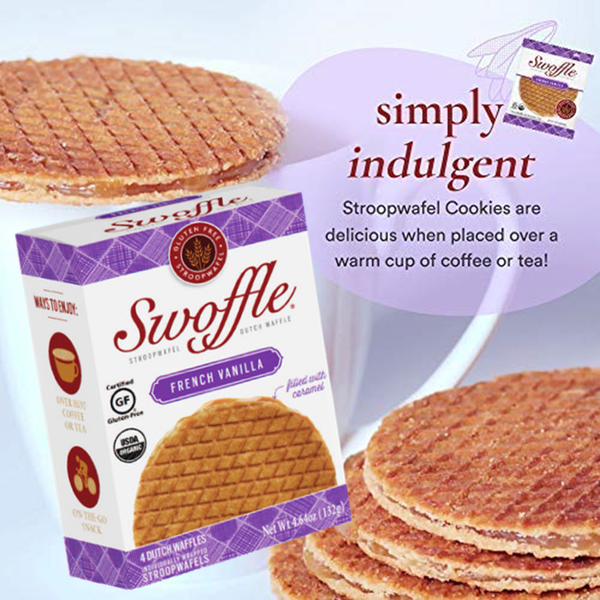 Swoffle French Vanilla Waffle Cookies 4 Pack Box