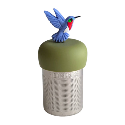 Hummingbird | Floating Tea Infuser | Green Base | Blue Bird