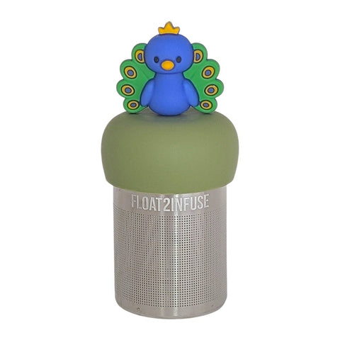 Peacock | Floating Tea Infuser | Green Base | Blue Peacock