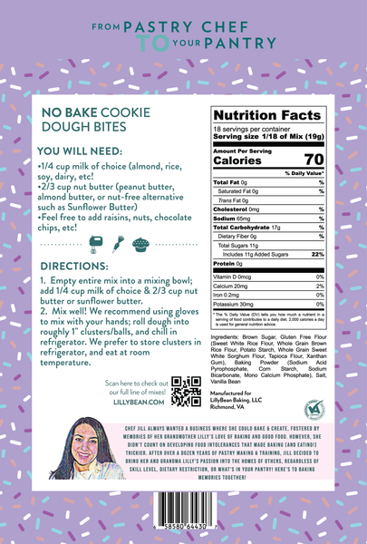 LillyBean Gluten-free No-Bake Cookie Dough Bites Mix