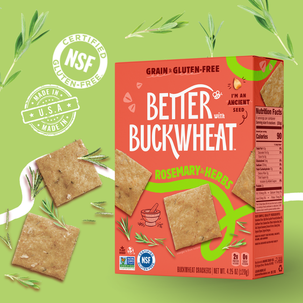 Rosemary & Herbs Crackers, gluten-free, case of 6