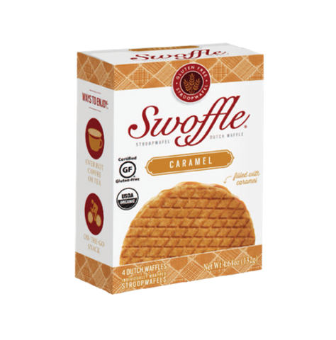 Swoffle Caramel Filled Original Waffle Cookie 4 Count Box