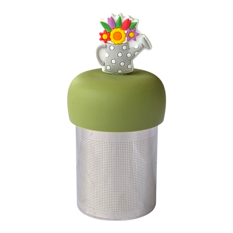 Floral Watering Can | Floating Tea Infuser | Green Base