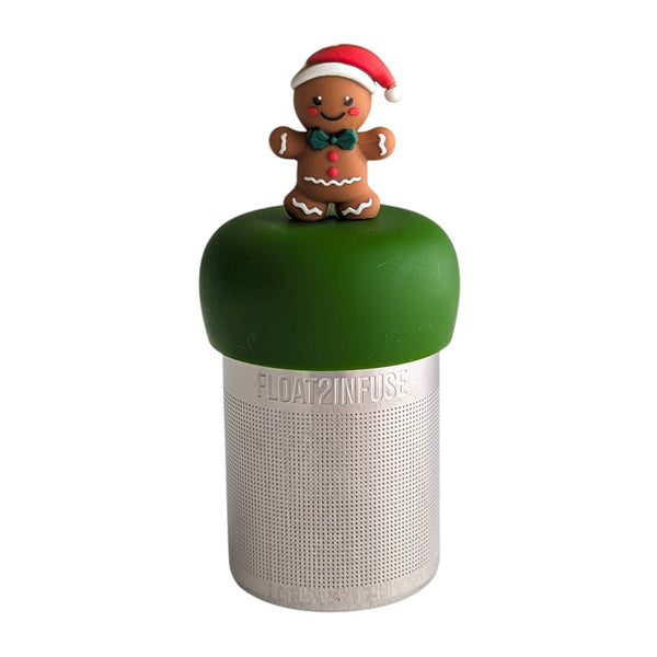 Bowtie Gingerbread Man | Floating Tea Infuser | Green Base