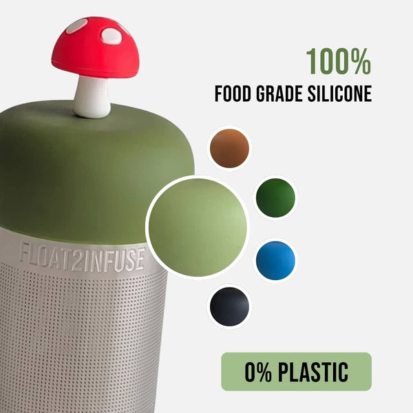 Red Scarf Reindeer | Floating Tea Infuser |Green Base |Brown