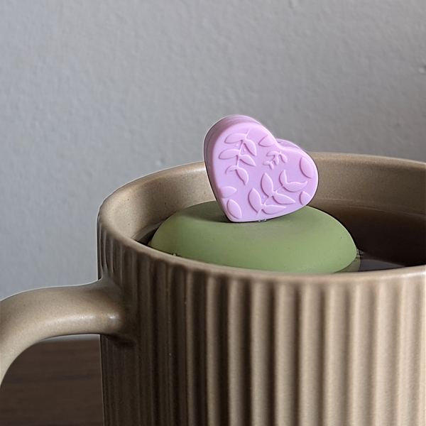 Lavender Heart | Floating Tea Infuser | Green Base | Floral