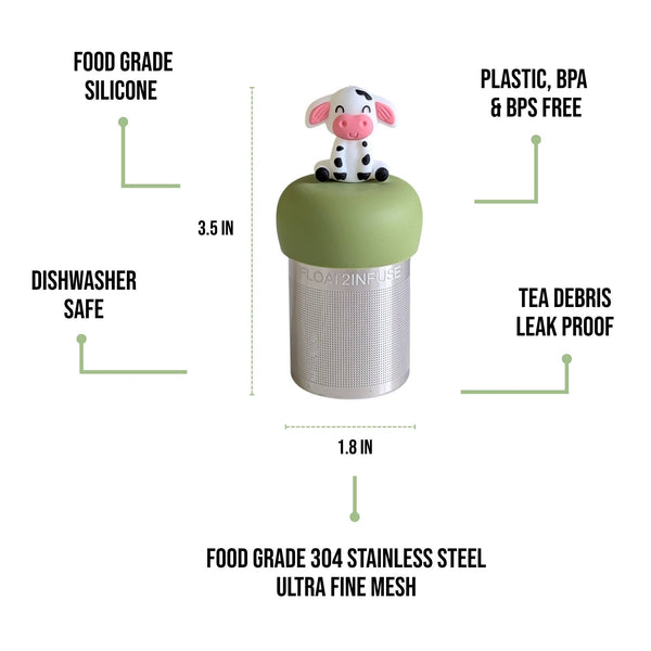 Spotted Cow | Floating Tea Infuser | Green Base | Pink Nose