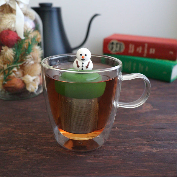 Fat Snowman | Floating Tea Infuser | Green Base | White