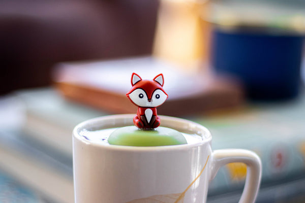 Red Fox | Floating Tea Infuser | Green Base | White Strip