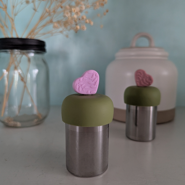 Lavender Heart | Floating Tea Infuser | Green Base | Floral