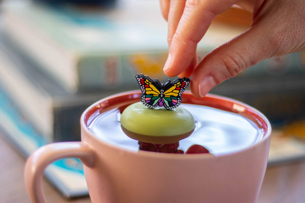 Rainbow Butterfly | Floating Tea Infuser | Green Base