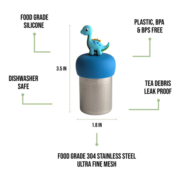 Blue Brontosaurus | Floating Tea Infuser | Blue Base | Blue