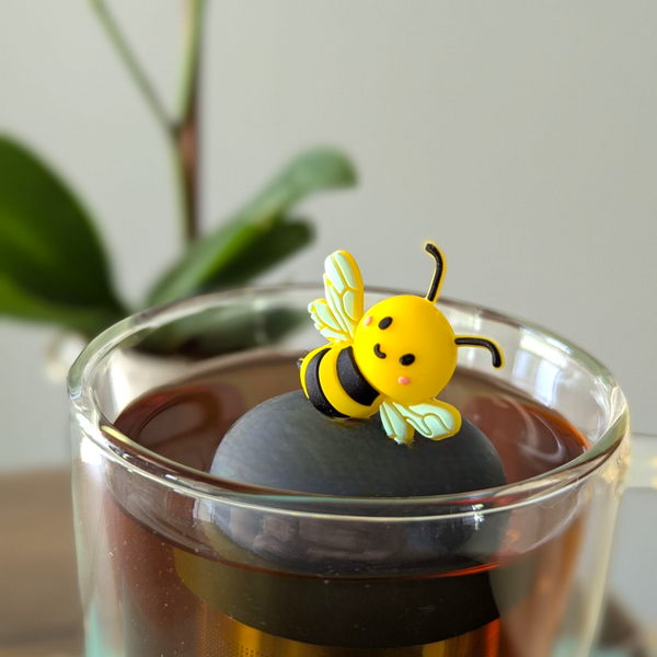 Bumble Bee | Floating Tea Infuser | Black Base | Yellow