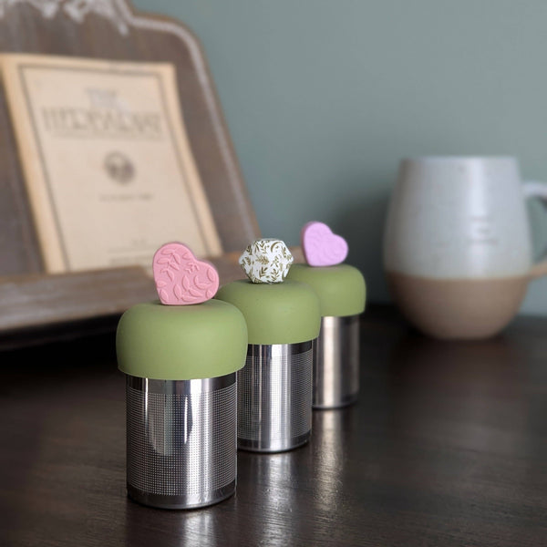 Lavender Heart | Floating Tea Infuser | Green Base | Floral