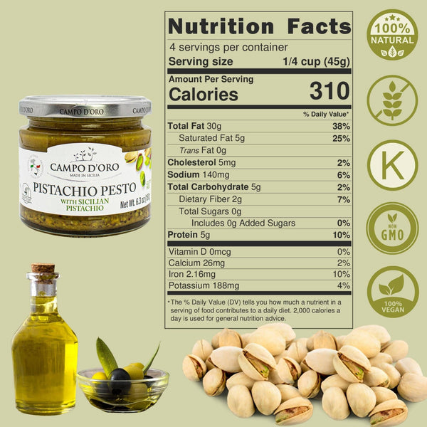 Campo D'Oro, Pistachio Pesto, 6.35 oz
