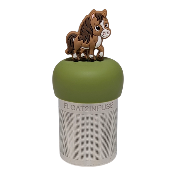 Horse | Floating Tea Infuser | Green Base | Soft Brown Horse