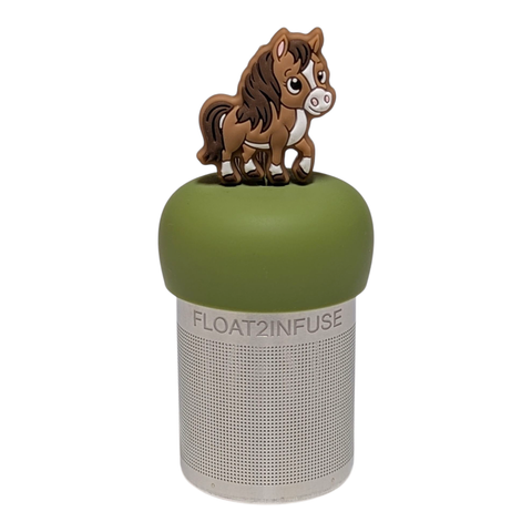 Horse | Floating Tea Infuser | Green Base | Soft Brown Horse