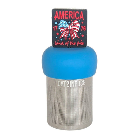 Americana Fireworks | Floating Tea Infuser | Blue Base | Red