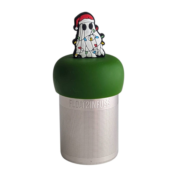 Christmas Ghost | Floating Tea Infuser I Dark Green Base