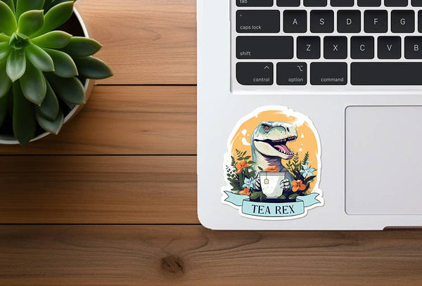 "Tea" Rex T-Rex | Funny Stickers | Vinyl Sticker Funny