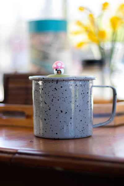 Pink Mushroom Cottage | Floating Tea Infuser | Green Base