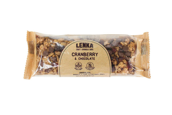 Cranberry Chocolate Granola Bar - High Fiber, Gluten-Free
