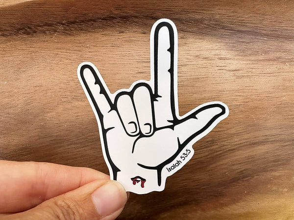 "I Love You" in ASL | Bible Stickers | Christian Sticker