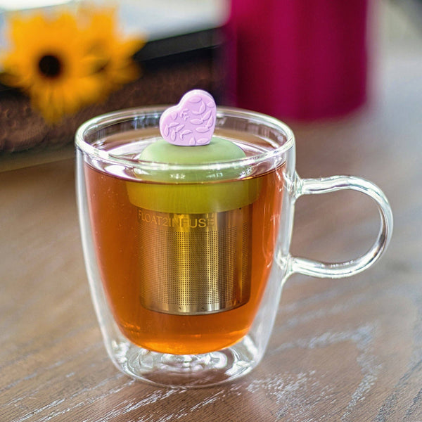 Lavender Heart | Floating Tea Infuser | Green Base | Floral
